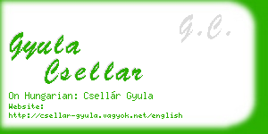 gyula csellar business card